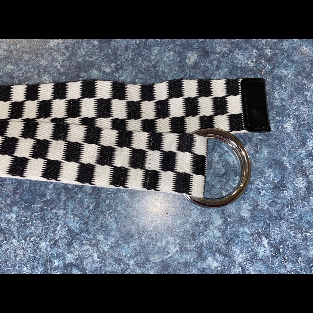 Checkered Fabric Belt
